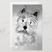 ウェストハイランドホワイトテリア 便箋 (正面/裏面)