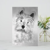 ウェストハイランドホワイトテリア 便箋 (スタンド正面)