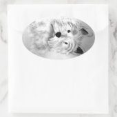 ウェストハイランドホワイトテリア 楕円形シール (バッグ)