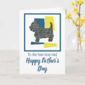 ウェストハイランド / ウェスティー 犬 トリカラー 父の日 カード (黄色い花)