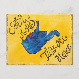 ウェストバージニアにハート ポストカード