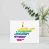 ウェストバージニアのカラーストローク ポストカード (スタンド正面)