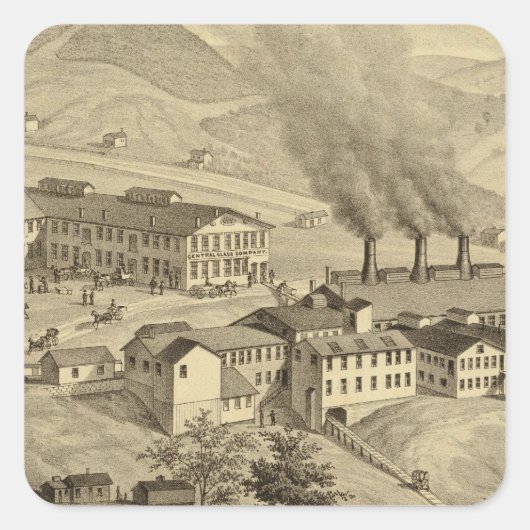 ウェストバージニアのセントラルガラス会社の作品 スクエアシール (正面)