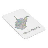 ウェストバージニアの地図 マグネット (右側)