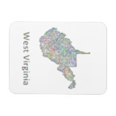 ウェストバージニアの地図 マグネット (横)