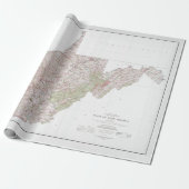 ウェストバージニアの地図(1984) WV州アトラス ラッピングペーパー (アンロールド)