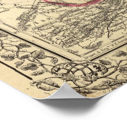 ウェストバージニアの政治地図 ポスター (角)