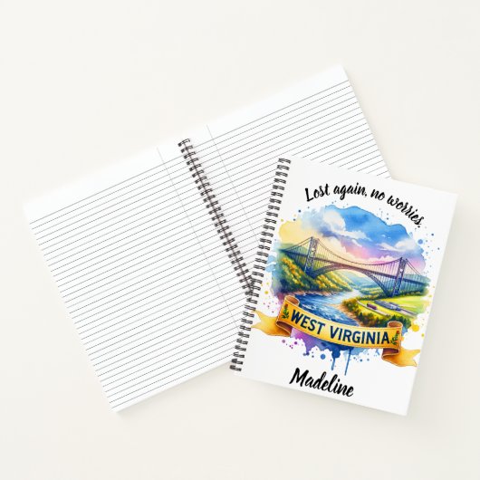 ウェストバージニアの橋を探索魅力的する ノートブック (内部)