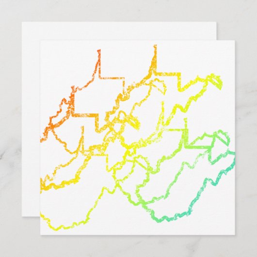 ウェストバージニアの涼しいぼやけ 招待状 (正面/裏面)