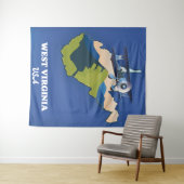 ウェストバージニアの米国の地図 タペストリー (インサイチュ(横))