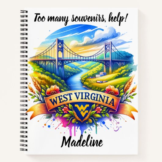 ウェストバージニアの美しいを発見 ノートブック (正面)