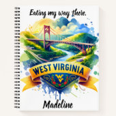 ウェストバージニアの風景を見素晴らしつける ノートブック (正面)