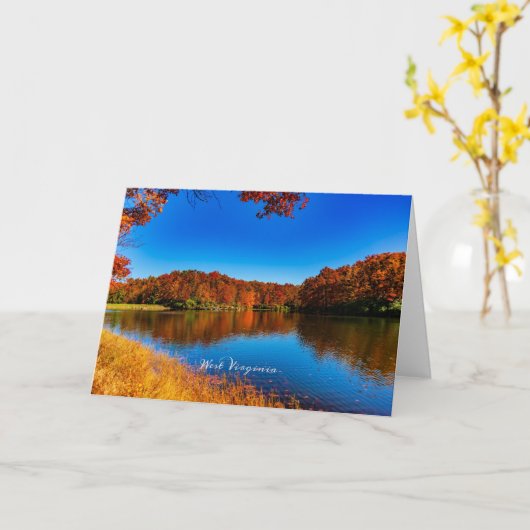 ウェストバージニアの風景写真 カード (黄色い花)