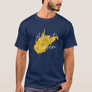 ウェストバージニアほぼ天国WVマップ州ホーム304 Tシャツ