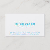 ウェストバージニアぼやけチル 名刺 (裏面)