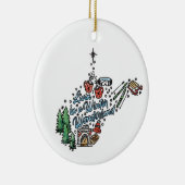 ウェストバージニアウィンターワンダーランドオーナメント セラミックオーナメント (右)