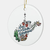 ウェストバージニアウィンターワンダーランドオーナメント セラミックオーナメント (左)