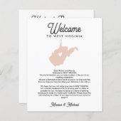 ウェストバージニアウェルカムレターの旅程ANY COLOR (正面/裏面)