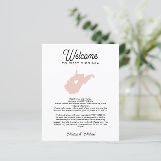 ウェストバージニアウェルカムレターの旅程ANY COLOR (スタンド正面)