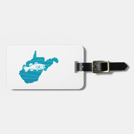 ウェストバージニアウェーブ魚釣り ラゲッジタグ (正面横)