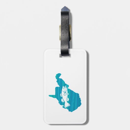 ウェストバージニアウェーブ魚釣り ラゲッジタグ (裏面縦)