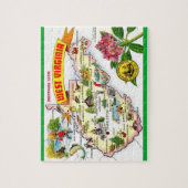 ウェストバージニアカラフルマップパズル ジグソーパズル (縦)