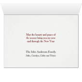 ウェストバージニアカードのフォレストディアクリスマス (内部横(下))