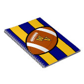 ウェストバージニアサッカーブルーアンド金ゴールドプライド ノートブック (右側)