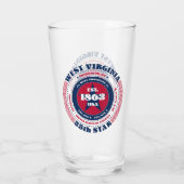ウェストバージニアサーキュラータイポグラフィデザイン タンブラーグラス (裏面)