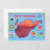 ウェストバージニアザマウンテン州ヴィンテージはがき ポストカード (正面/裏面)