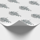 ウェストバージニアシェイプヴィンテージグレータイポグラフィ文字 ラッピングペーパー (角)