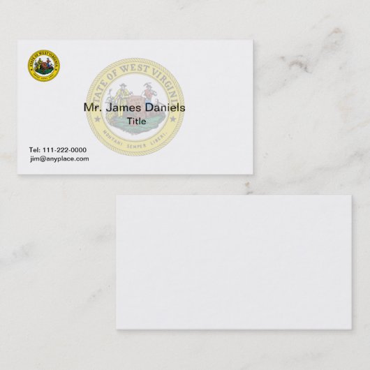 ウェストバージニアシ素晴らしール 名刺 (正面/裏面)