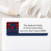 ウェストバージニアジーンズバッファロープレイド差出人住所 ラベル (インサイチュ)