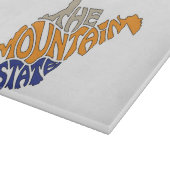 ウェストバージニアニックネームワードアート カッティングボード (角)