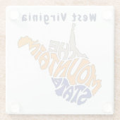 ウェストバージニアニックネームワードアート ガラスコースター (裏面)