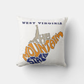 ウェストバージニアニックネームワードアート クッション (正面)