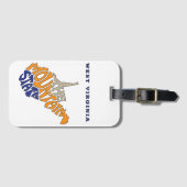 ウェストバージニアニックネームワードアート ラゲッジタグ (正面横)