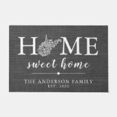 ウェストバージニアパーソナライズされた州 ドアマット (正面)