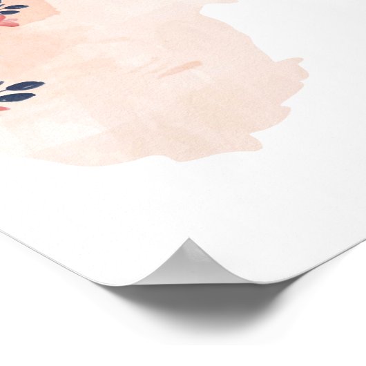 ウェストバージニアフローラウォーターカラー州 ポスター (角)