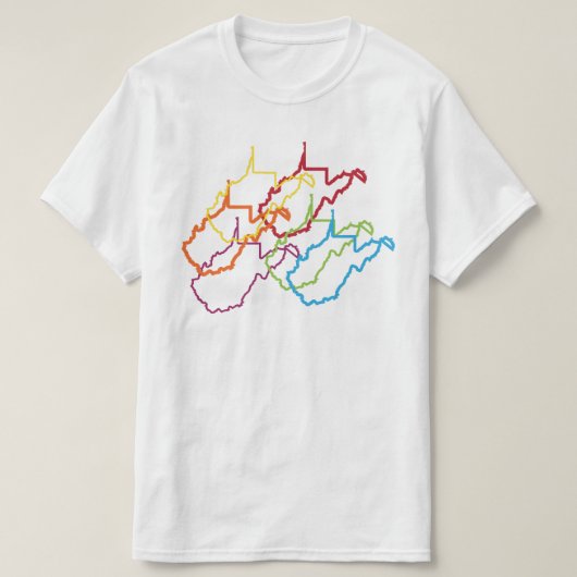 ウェストバージニアプライドぼやけ Tシャツ (デザイン正面)