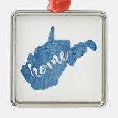 ウェストバージニアホームウッドグレイン メタルオーナメント (正面)