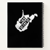 ウェストバージニアホームヴィンテージホワイトマップ ノートブック (裏面)