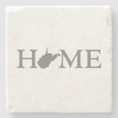 ウェストバージニアホーム州型レターヴァージニア ストーンコースター (正面)