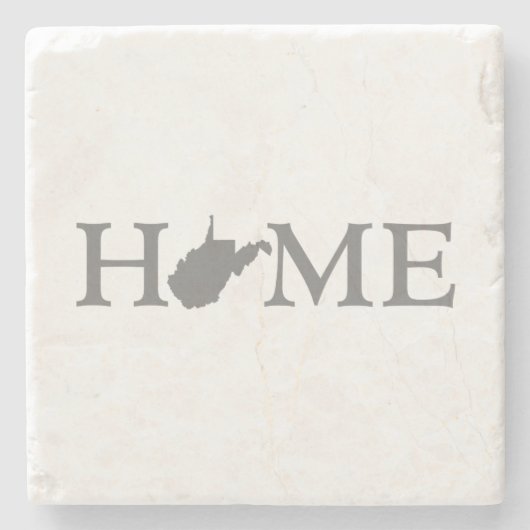 ウェストバージニアホーム州型レターヴァージニア ストーンコースター (正面)