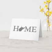 ウェストバージニアホーム州型文字ワードアート カード (黄色い花)