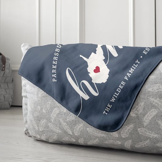 ウェストバージニアホーム州 パーソナライズされた シェルパブランケット