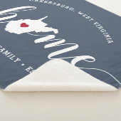 ウェストバージニアホーム州 パーソナライズされた シェルパブランケット (3/4)