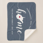 ウェストバージニアホーム州 パーソナライズされた シェルパブランケット (正面)