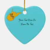 ウェストバージニアマウンテン州アパラチアンブルー金ゴールド セラミックオーナメント (裏面)