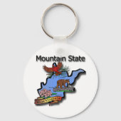 ウェストバージニアマウンテン州(鳥)ショウジョウコウカンチョウベアーロードデ キーホルダー (正面)